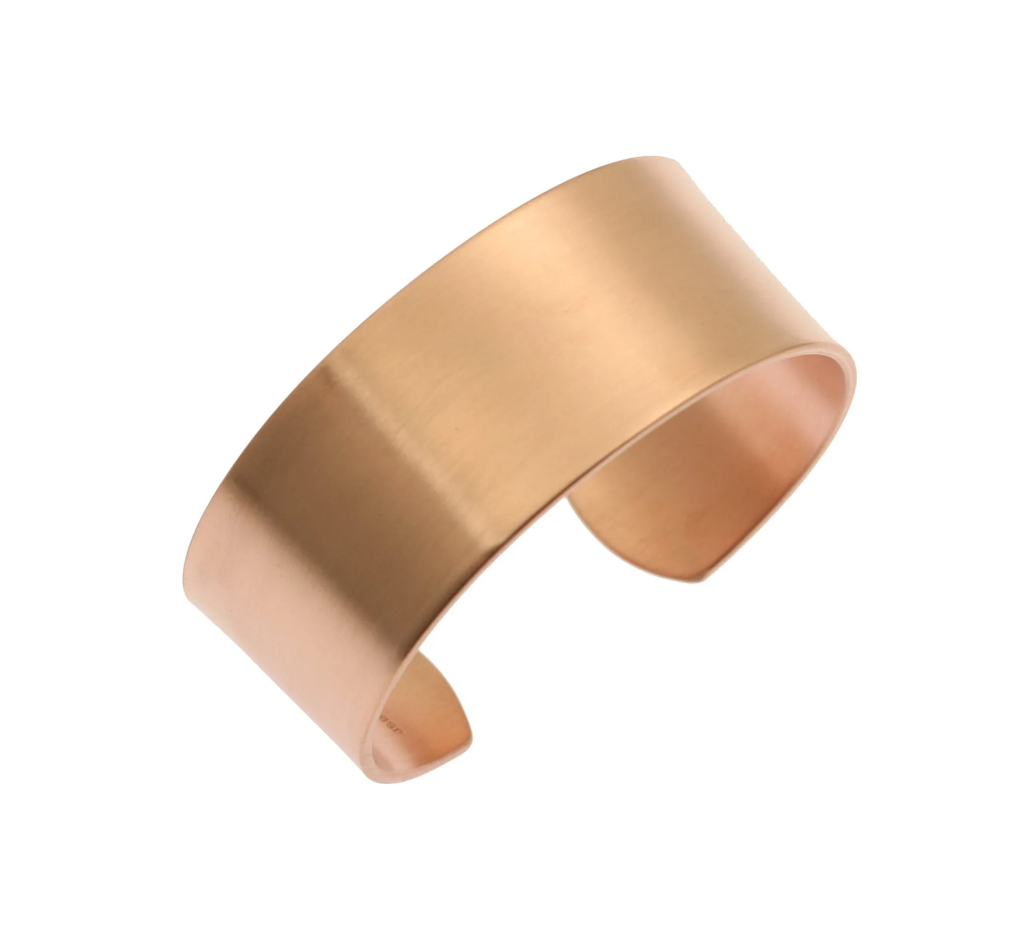 Men's Brushed Copper Cuff Bracelet - 1 Inch Wide