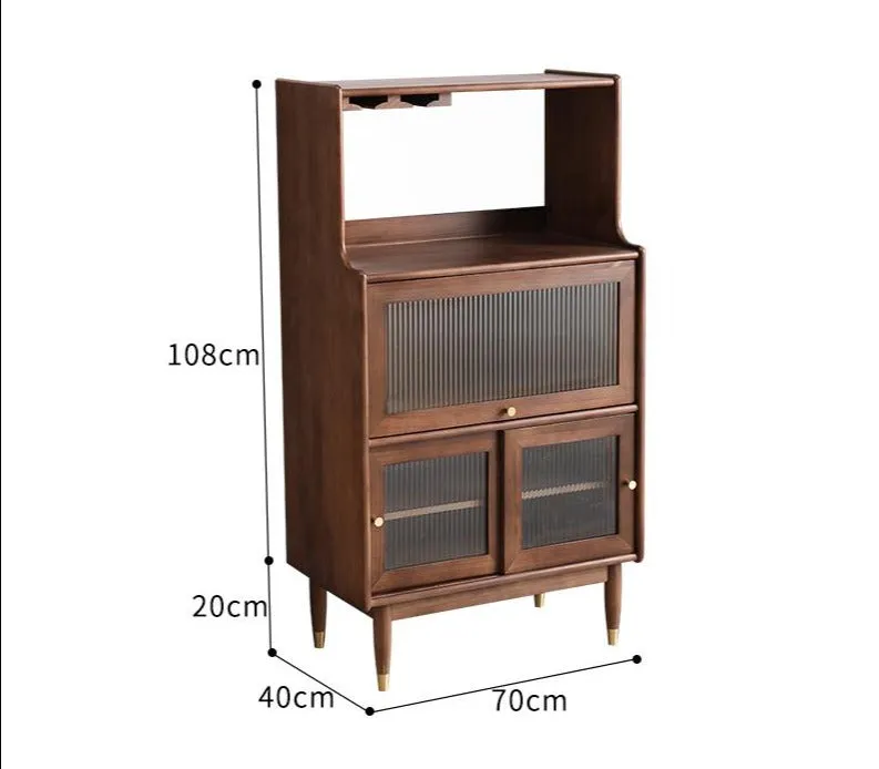 MILES Buffet Hutch Solid Wood Cabinet