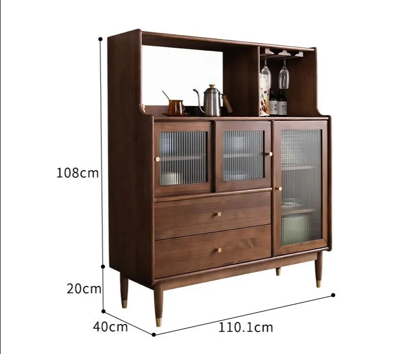 MILES Buffet Hutch Solid Wood Cabinet