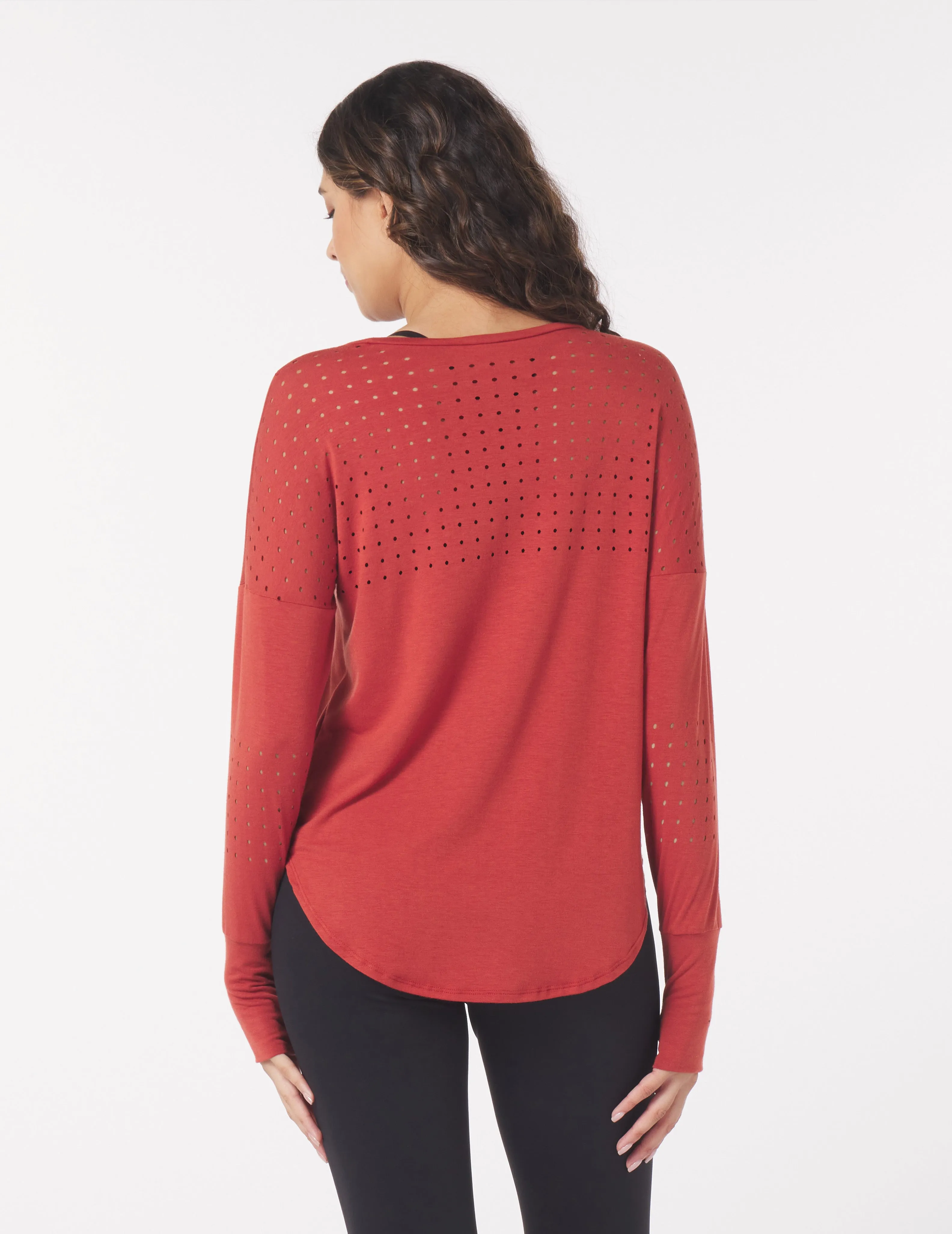 Mood Long Sleeve: Brick Red