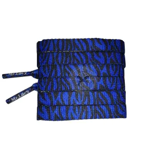 Mr Lacy Printies - Royal Blue Zebra Shoelaces