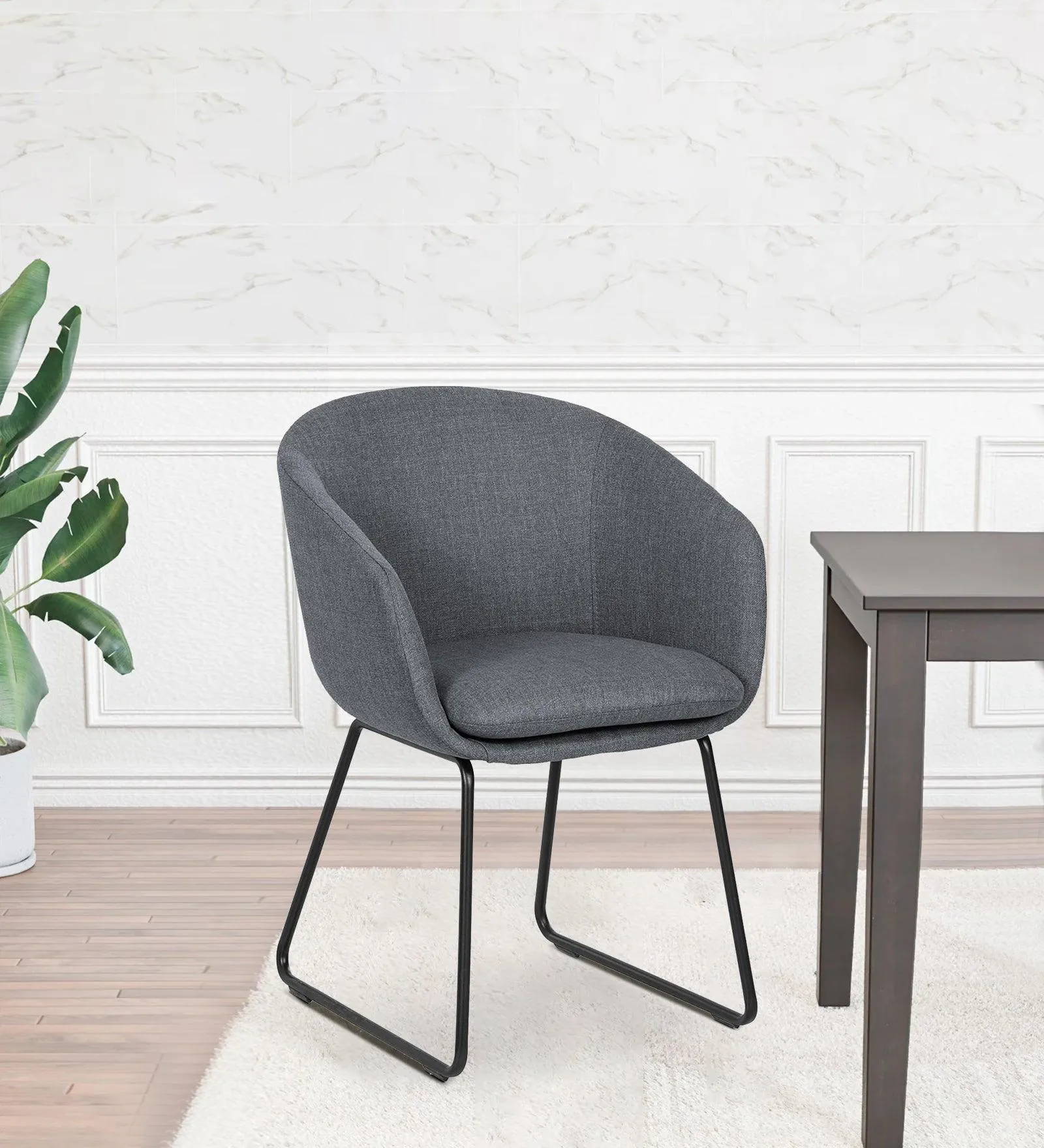 MSEA DINING AND ARM CHAIR GREY WITH BLACK