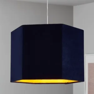 Navy Blue Hexagon Light Shade