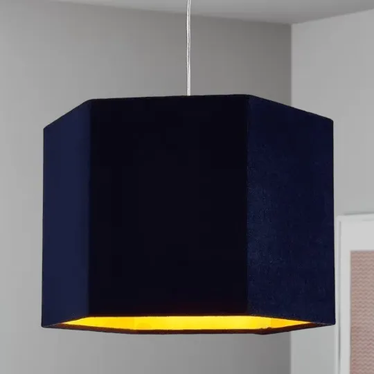 Navy Blue Hexagon Light Shade