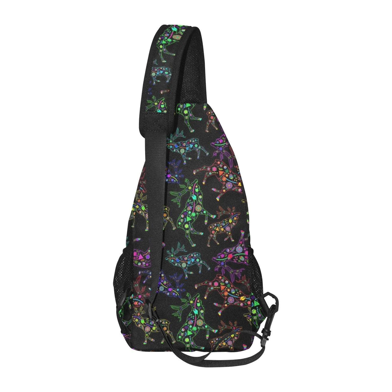 Neon Floral Elks Chest Bag