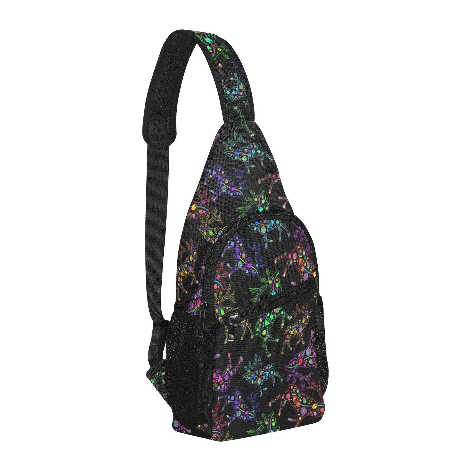 Neon Floral Elks Chest Bag