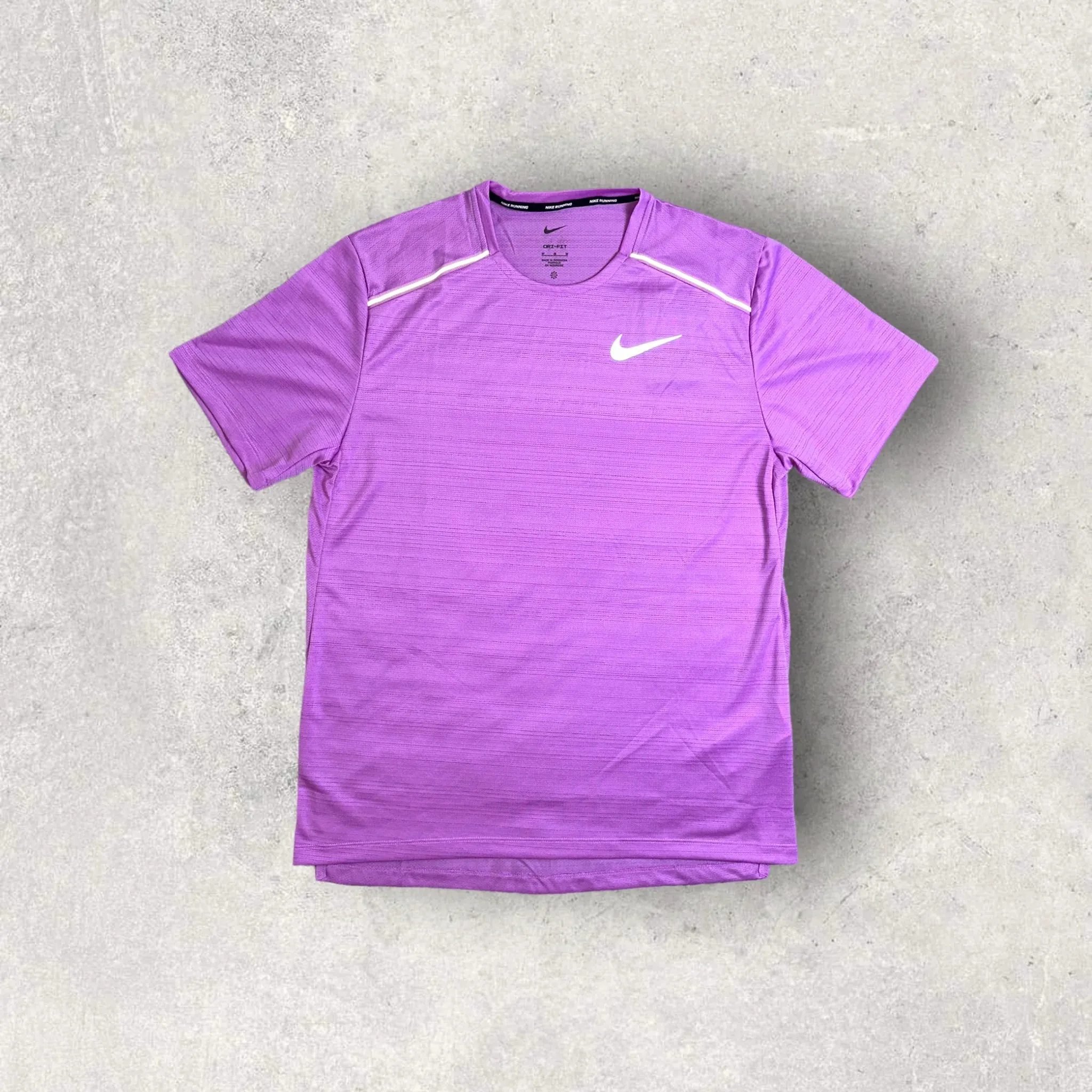 NIKE MILER 1.0 T-SHIRT/SHORT SET - RUSH FUSHSIA/BLACK