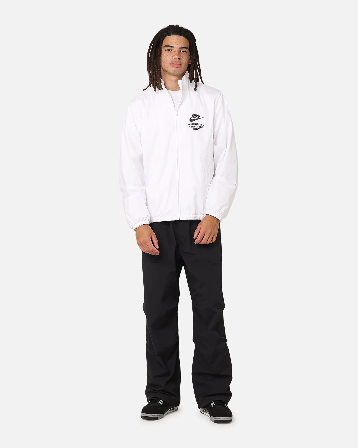 Nike Woven Full Zip Jacket White/White/Black