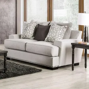 PICOTEE Loveseat, Light Gray/Black