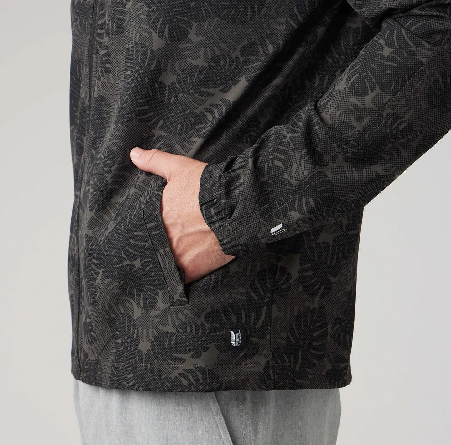 Printed Stormer Hooded Full-Zip Windbreaker