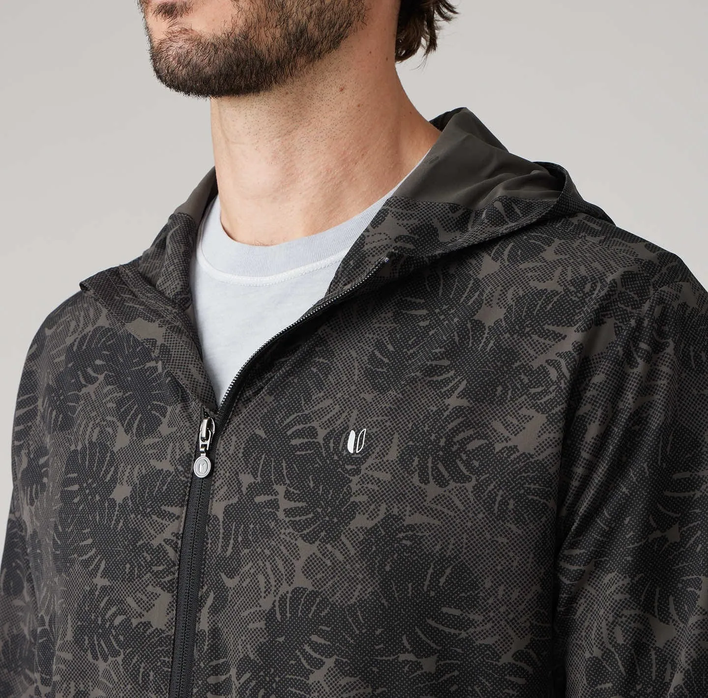 Printed Stormer Hooded Full-Zip Windbreaker