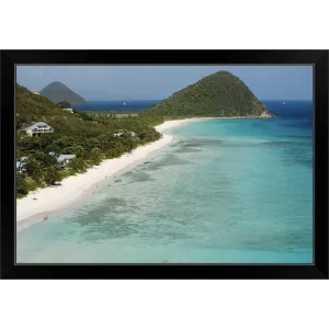 "British Virgin Islands, Tortola Island, West End, Smugglers Cove" Black Framed Print