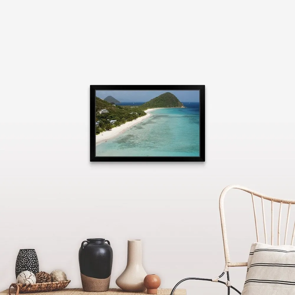 "British Virgin Islands, Tortola Island, West End, Smugglers Cove" Black Framed Print