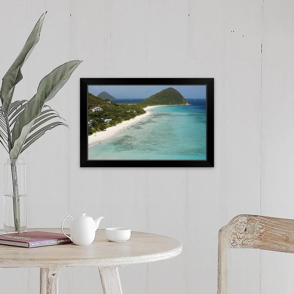 "British Virgin Islands, Tortola Island, West End, Smugglers Cove" Black Framed Print