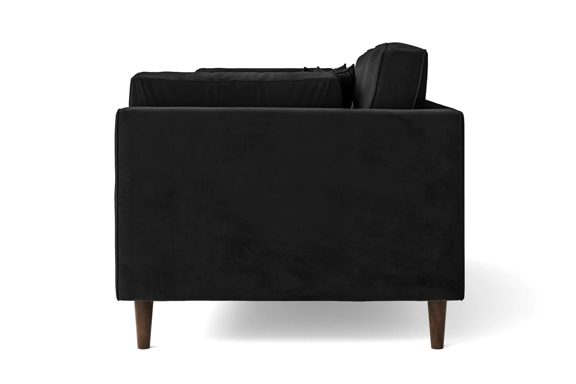 Ragusa 2 Seater Sofa Black Velvet