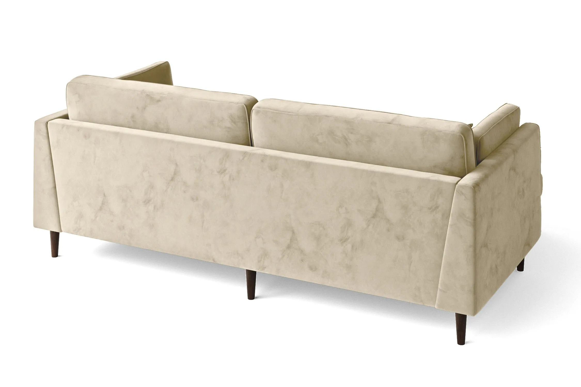 Ragusa 3 Seater Left Hand Facing Chaise Lounge Corner Sofa Cream Velvet