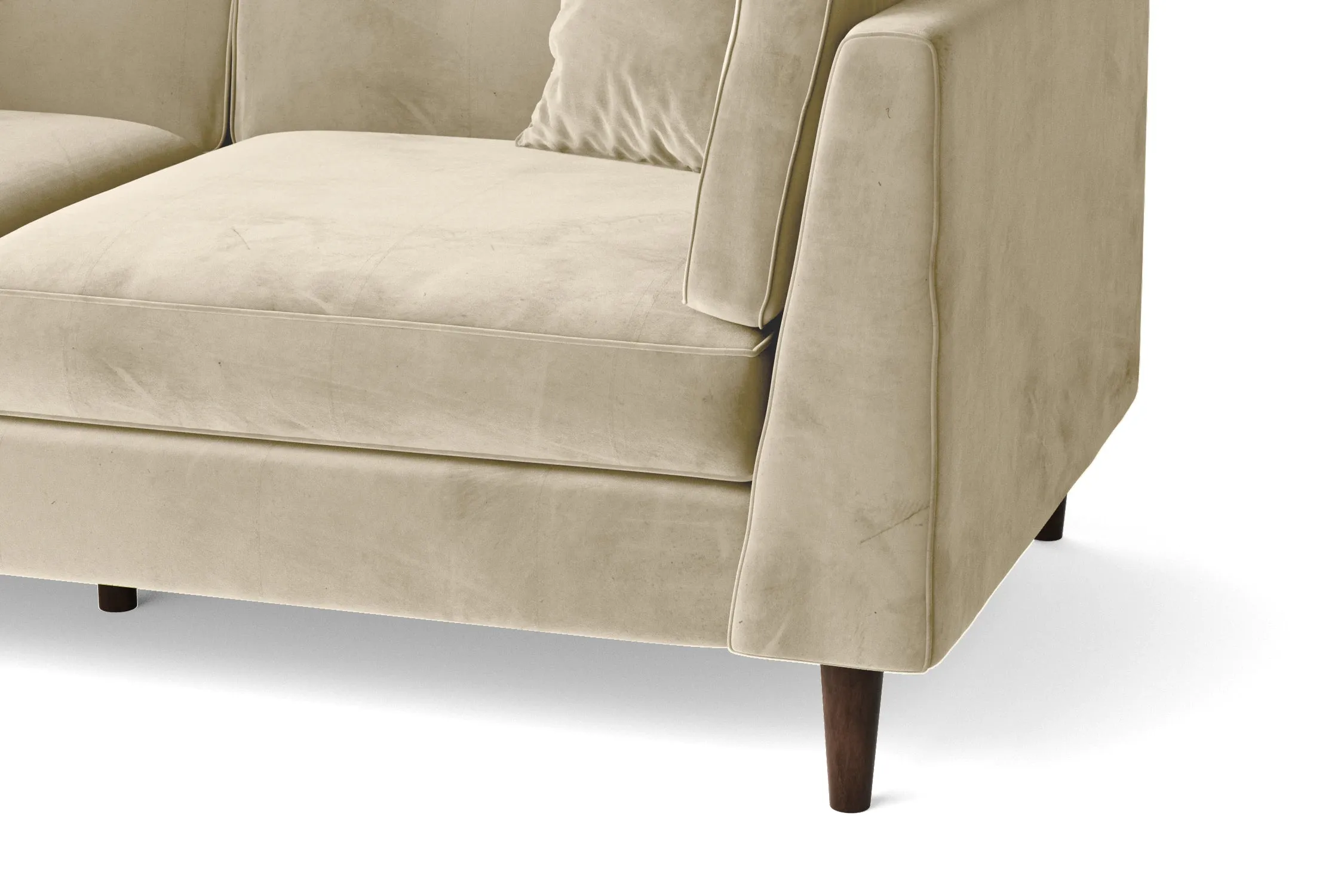 Ragusa 4 Seater Sofa Cream Velvet