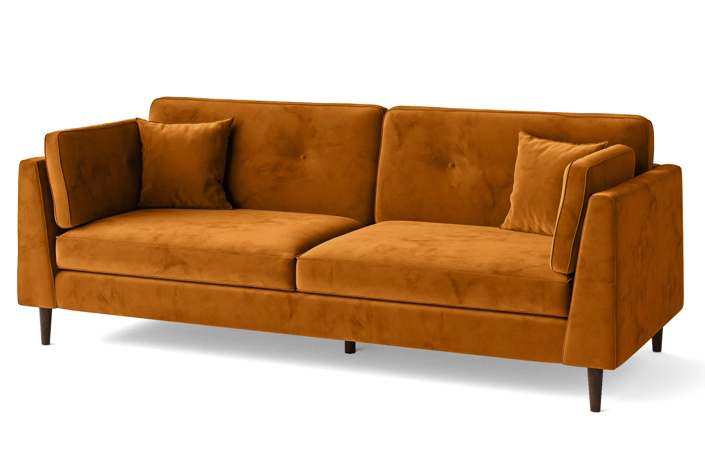 Ragusa 4 Seater Sofa Gold Velvet