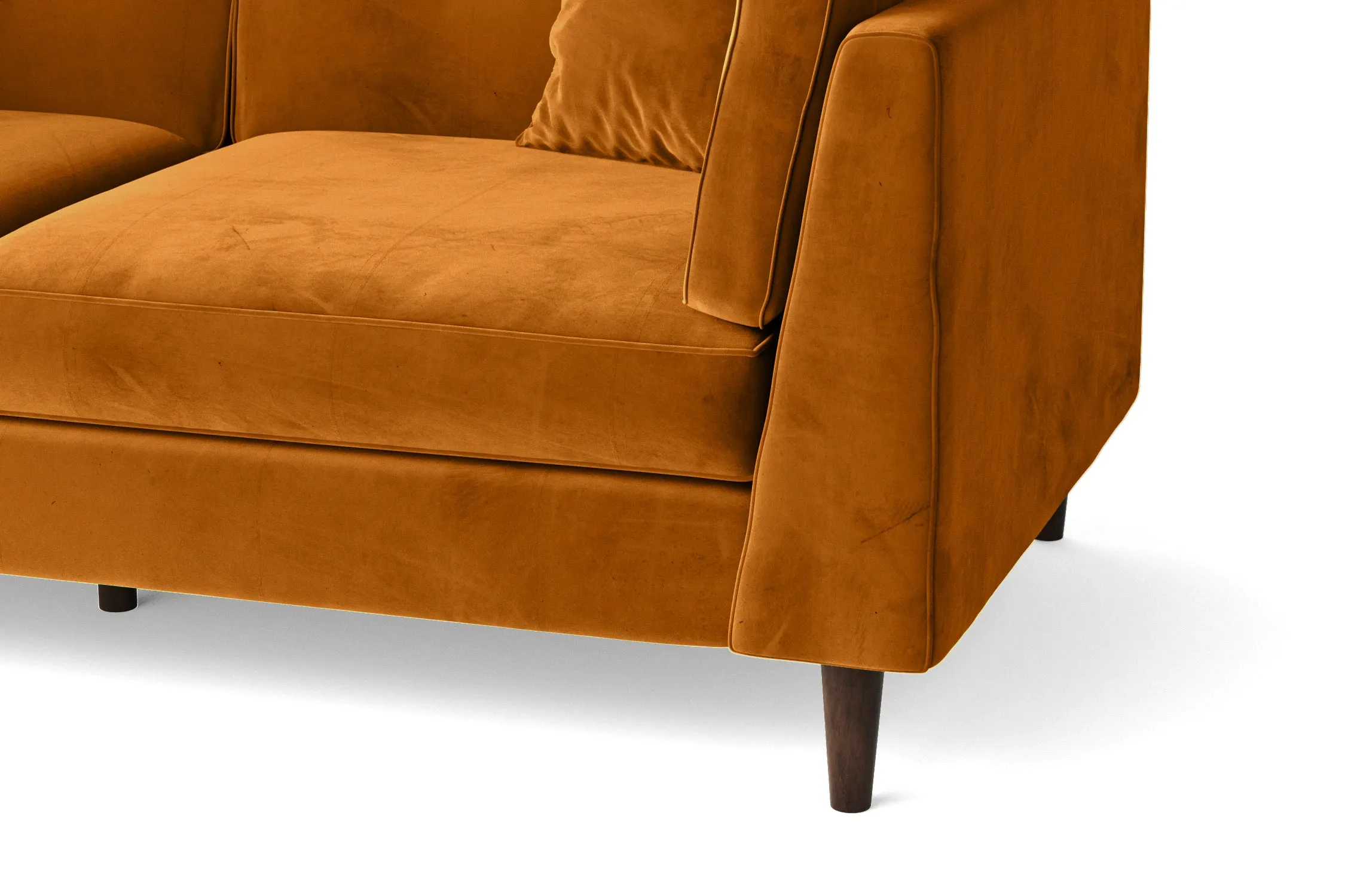 Ragusa 4 Seater Sofa Gold Velvet