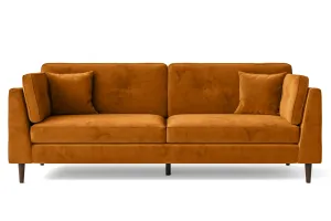 Ragusa 4 Seater Sofa Gold Velvet