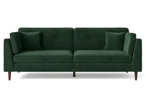 Ragusa 4 Seater Sofa Green Velvet