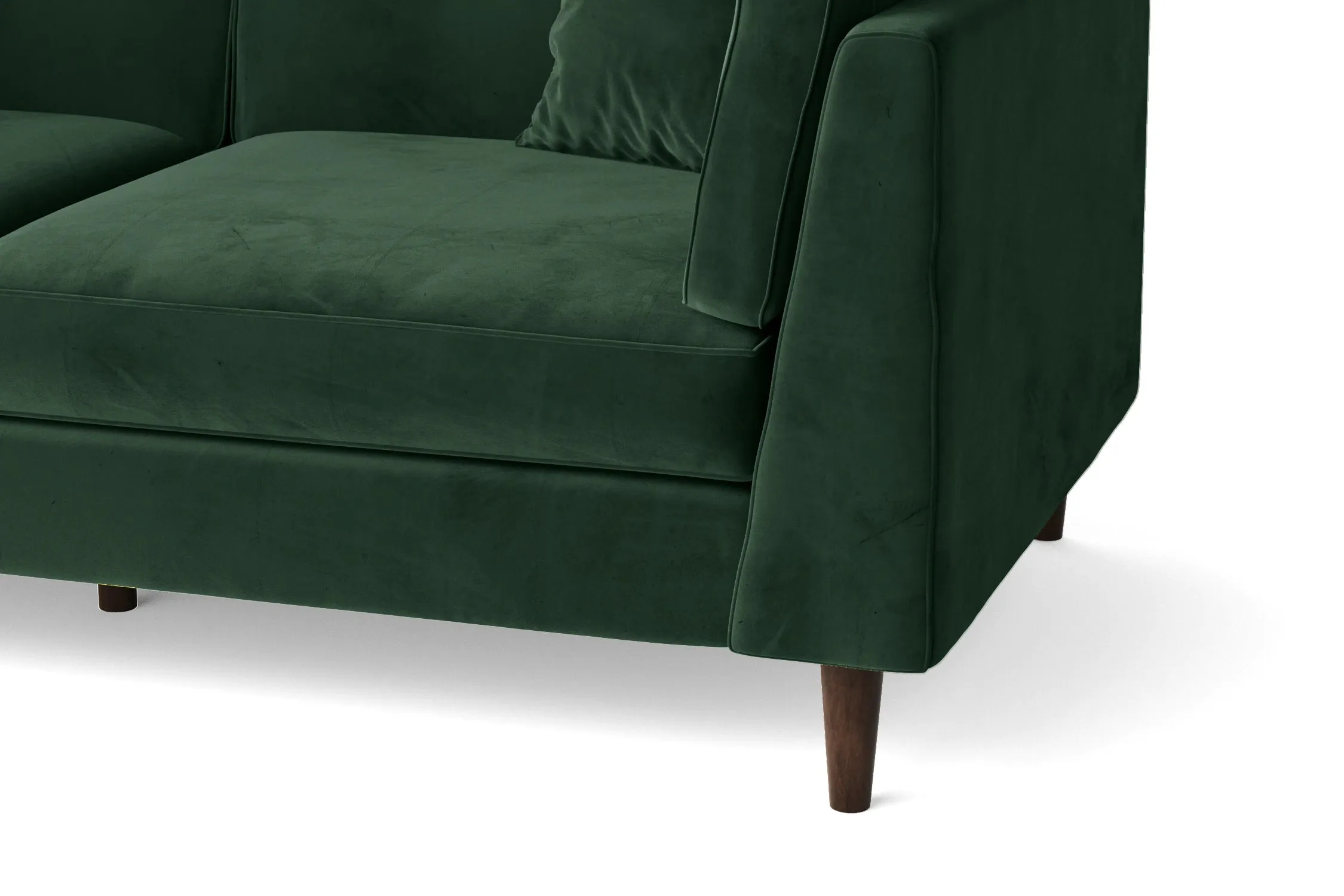 Ragusa 4 Seater Sofa Green Velvet