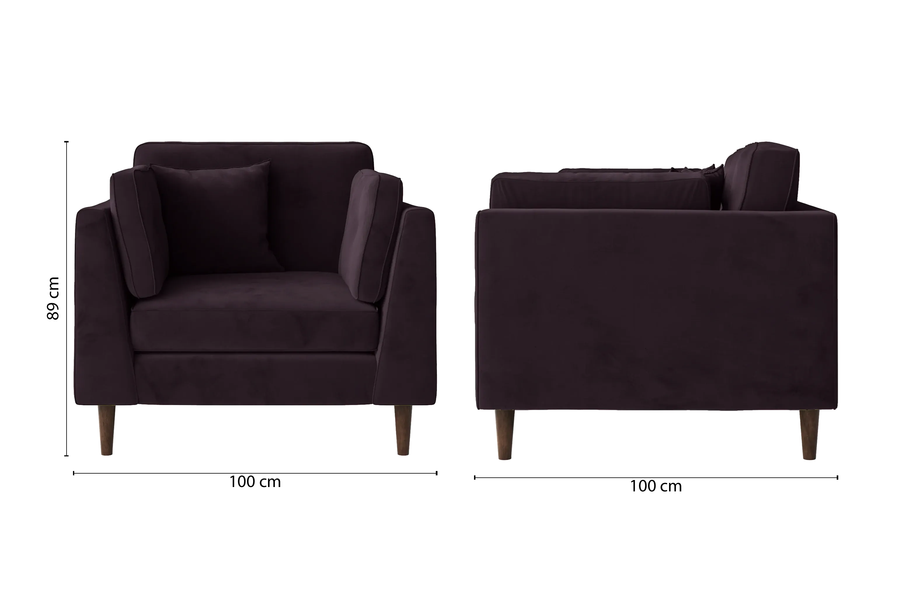 Ragusa Armchair Purple Velvet