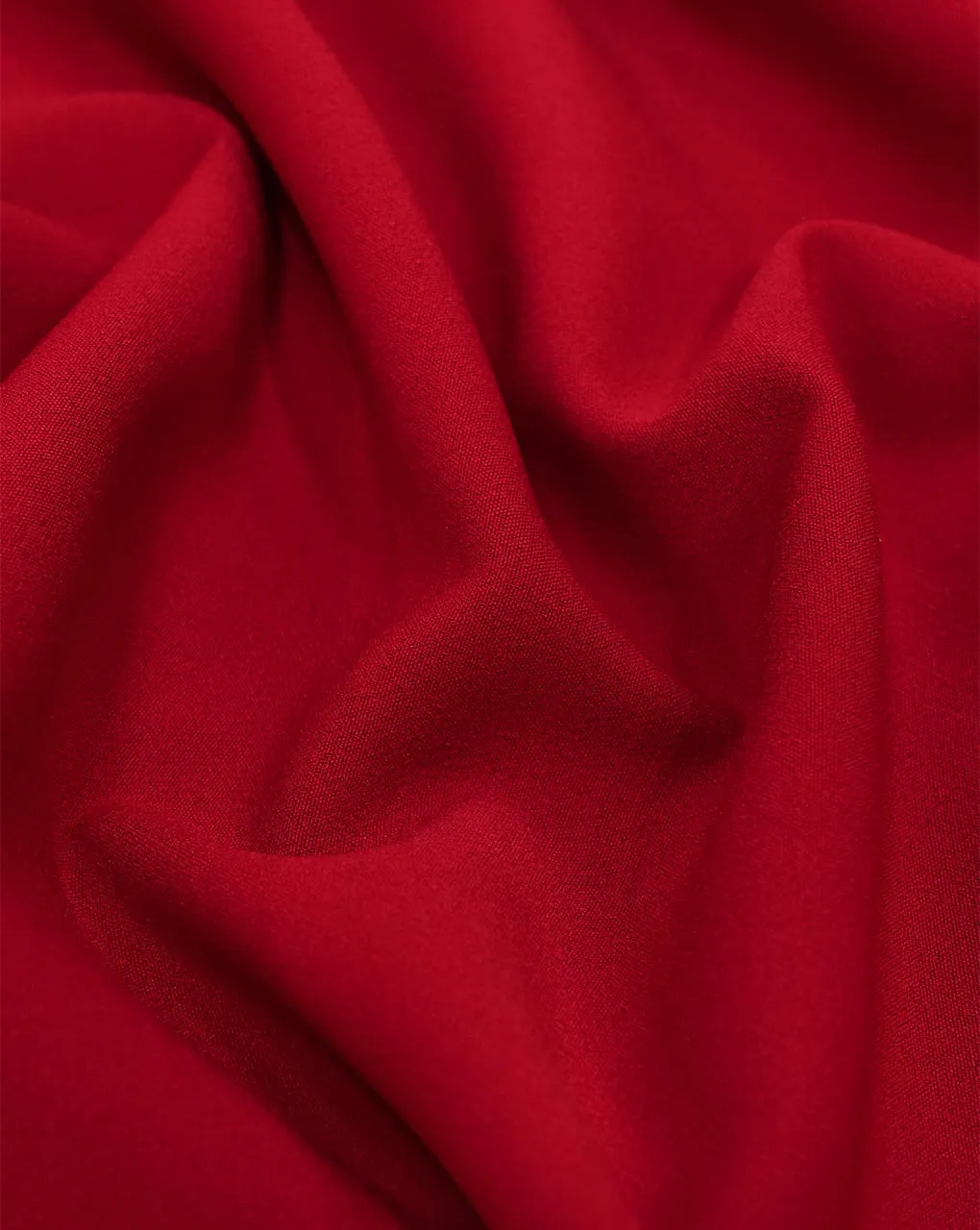 Red Polyester Moss Crepe Fabric