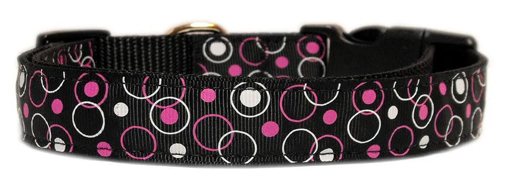 Retro Nylon Ribbon Collar Black Medium