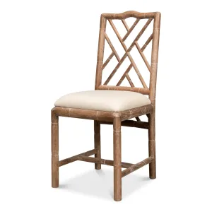 Sarreid - Brighton Bamboo Side Chair - Beige - Traditional - set of 2