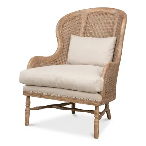 Sarreid - Randolph Wing Chair - Beige - Traditional