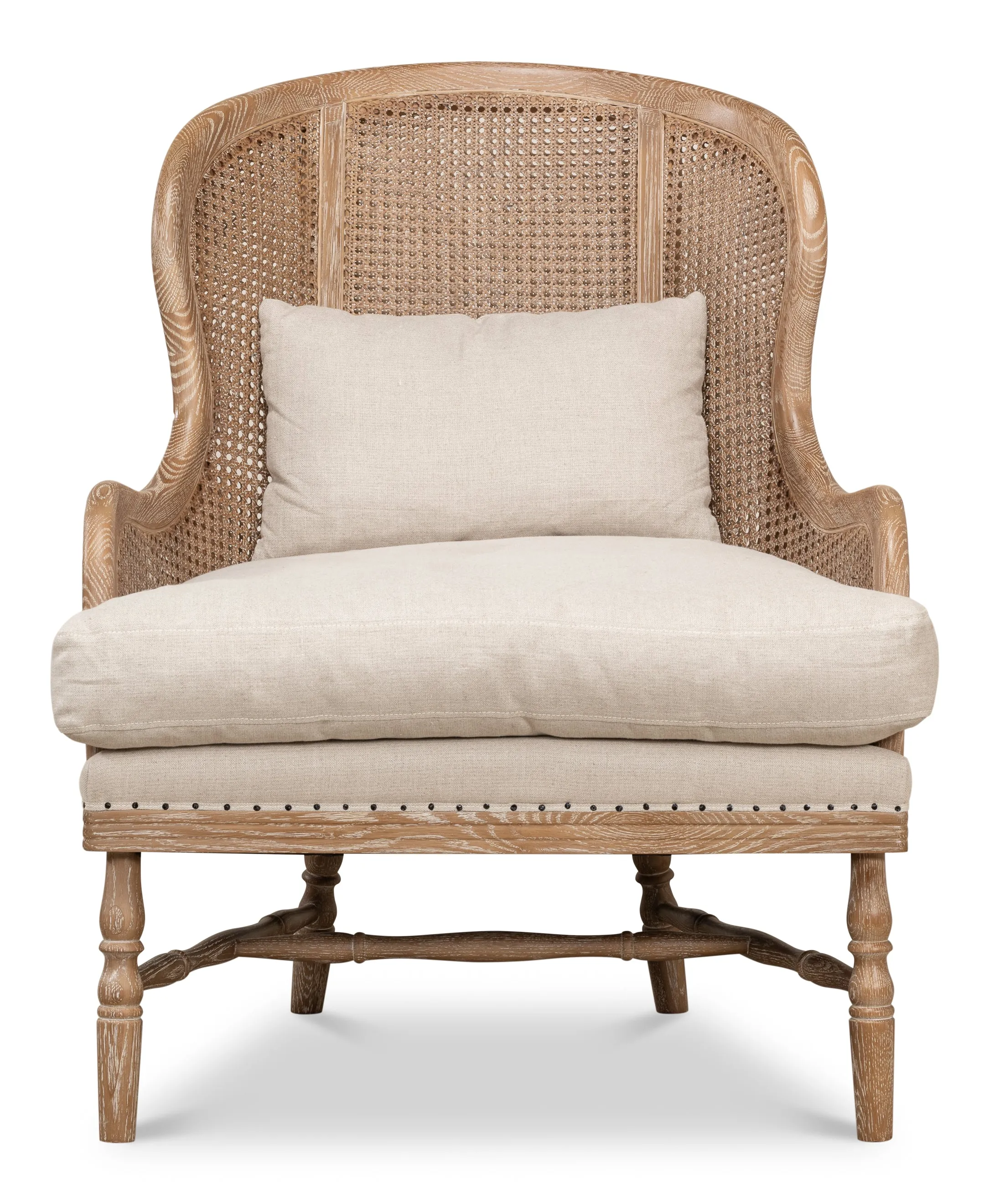 Sarreid - Randolph Wing Chair - Beige - Traditional