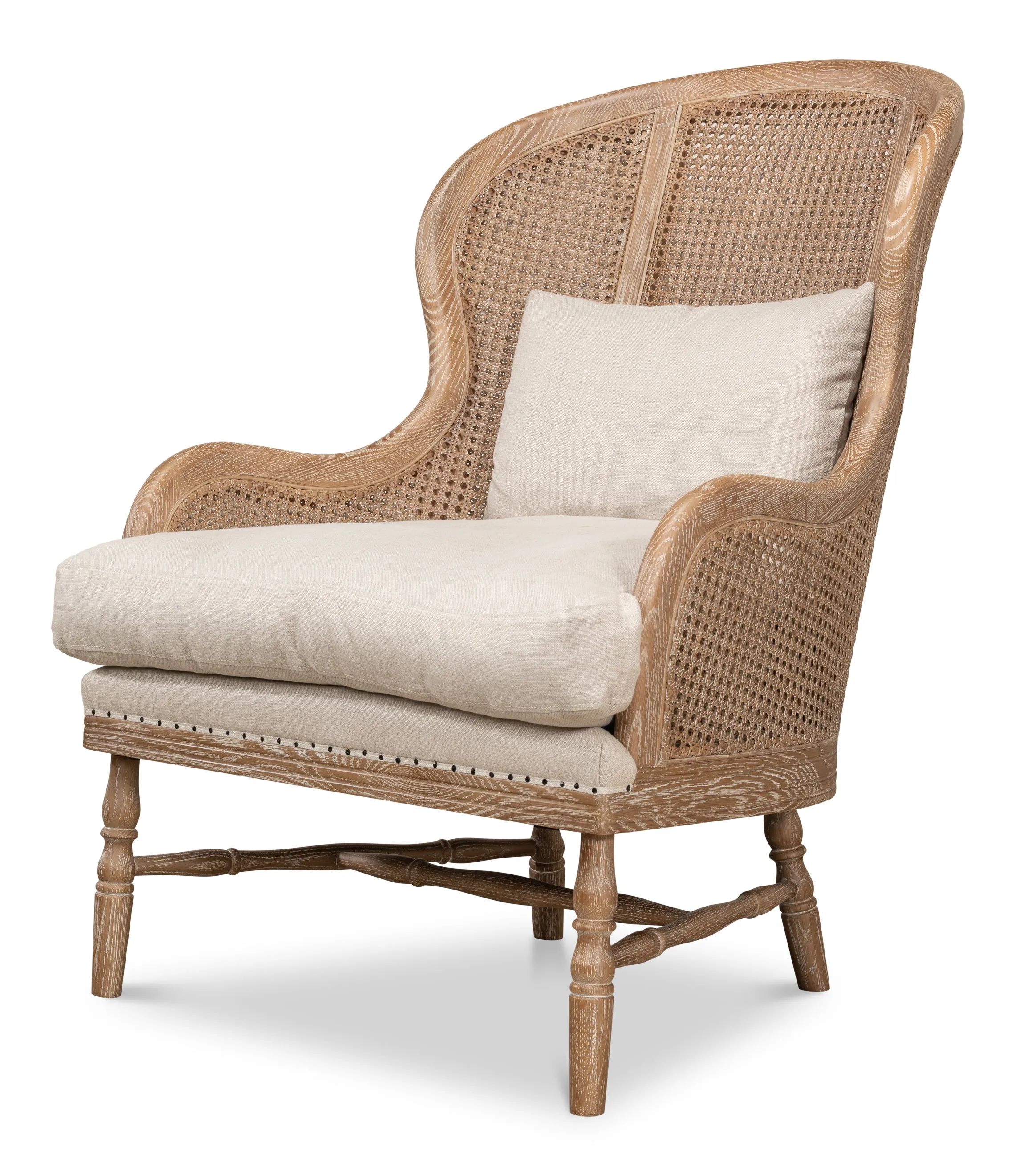 Sarreid - Randolph Wing Chair - Beige - Traditional