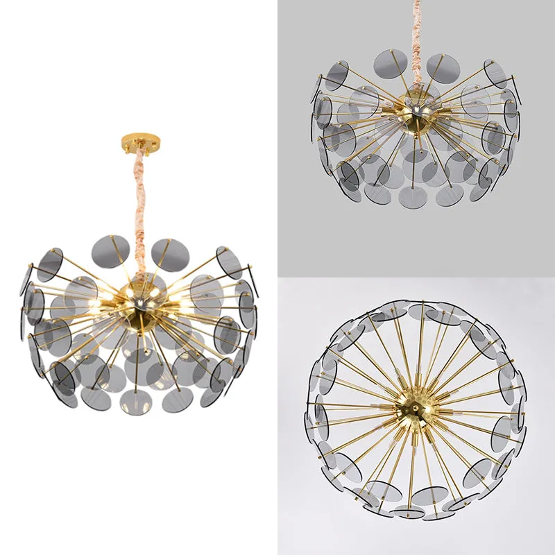 Smoke Gray Nordic Sputnik Chandelier Pendant Light Ã¢â‚¬â€œ Acrylic LED Hanging Lamp