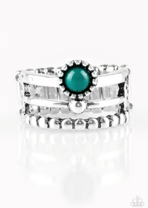 Summer Retreat Green ring - Paparazzi Accessories