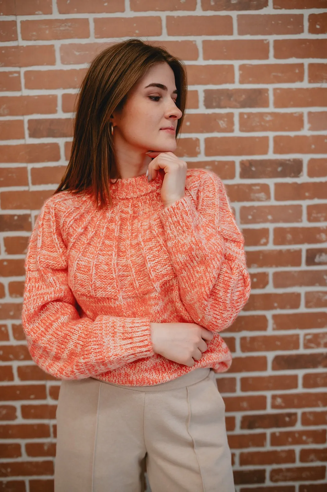 The Poet Coral Sweater - PLUS