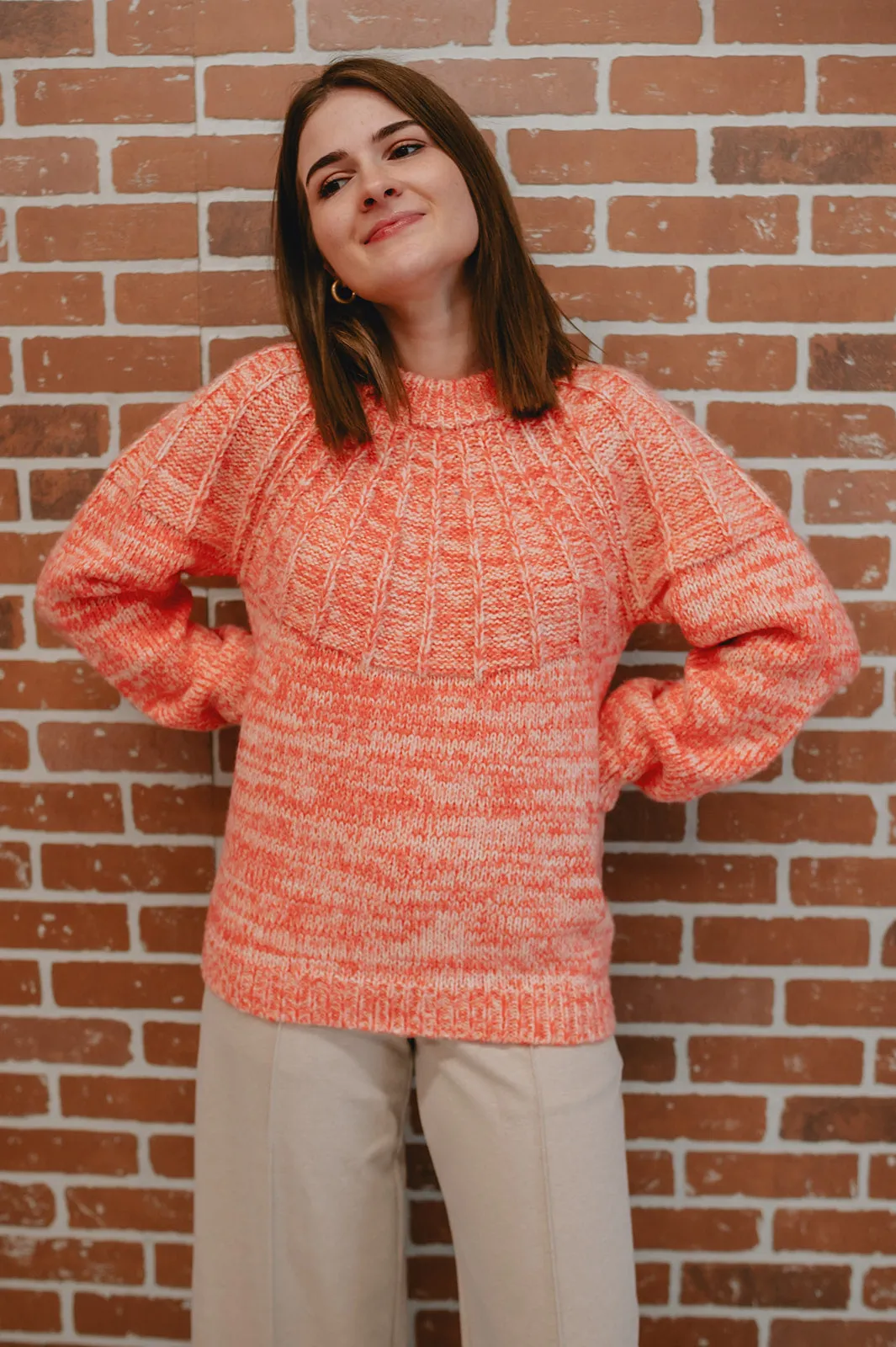 The Poet Coral Sweater - PLUS