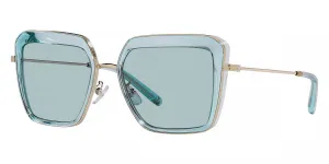 Tory Burch Women's 53mm Transparent Light Blue Sunglasses TY6099-3364-0-53