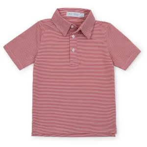 Will Performance Polo- Red And White Stripes